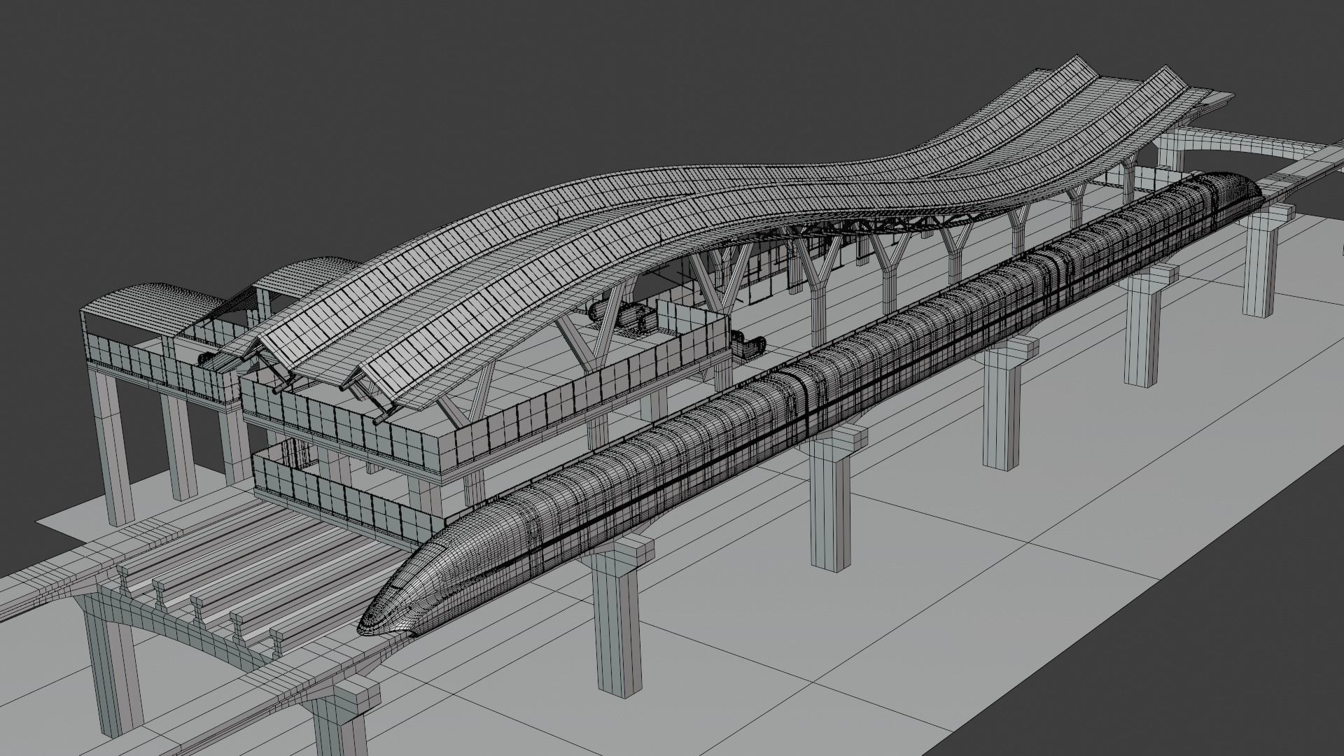Maglev station 2024 II 3D model_9