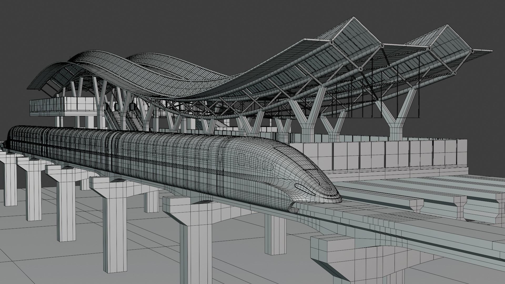 Maglev station 2024 II 3D model_1