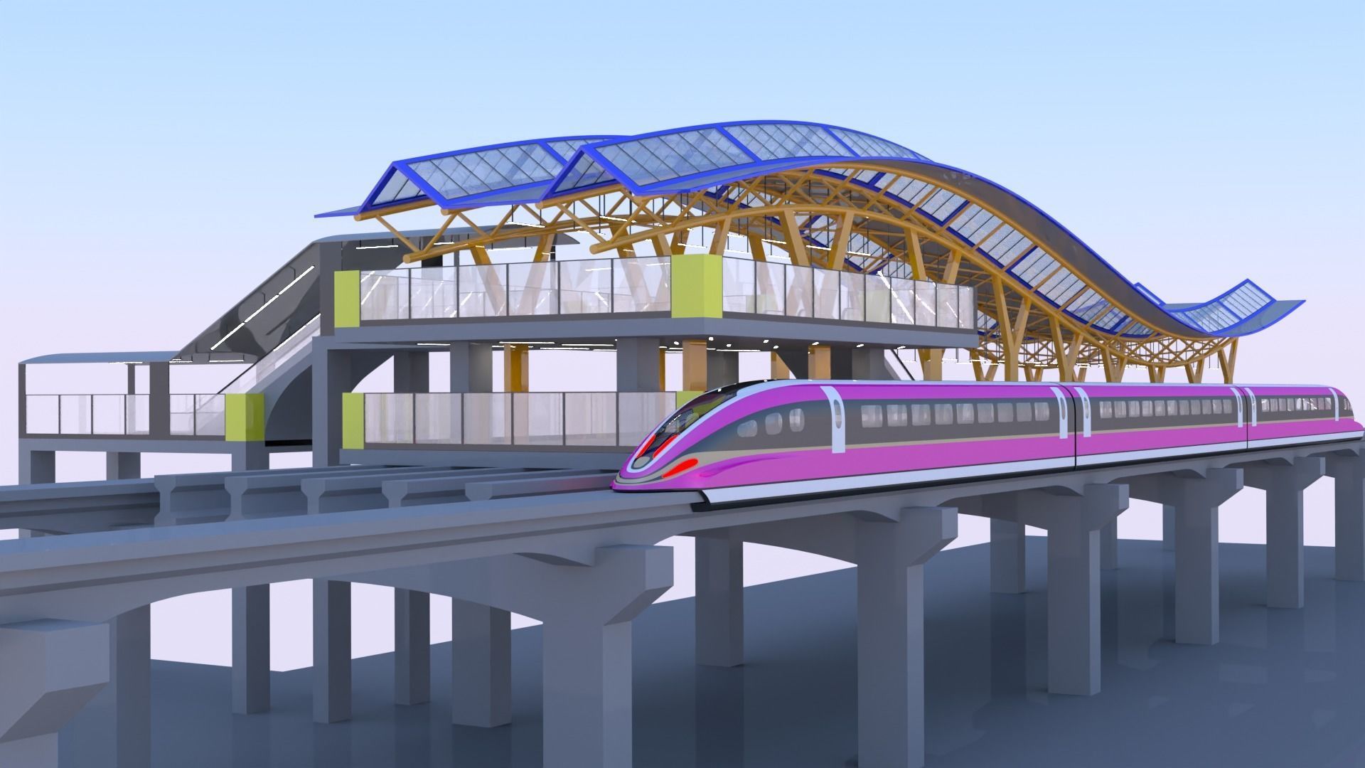 Maglev station 2024 II 3D model_4