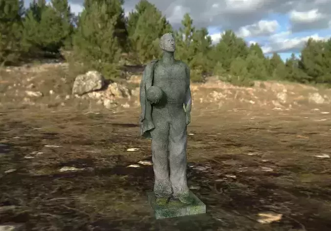 Sculpture of a Soviet man Free 3D model