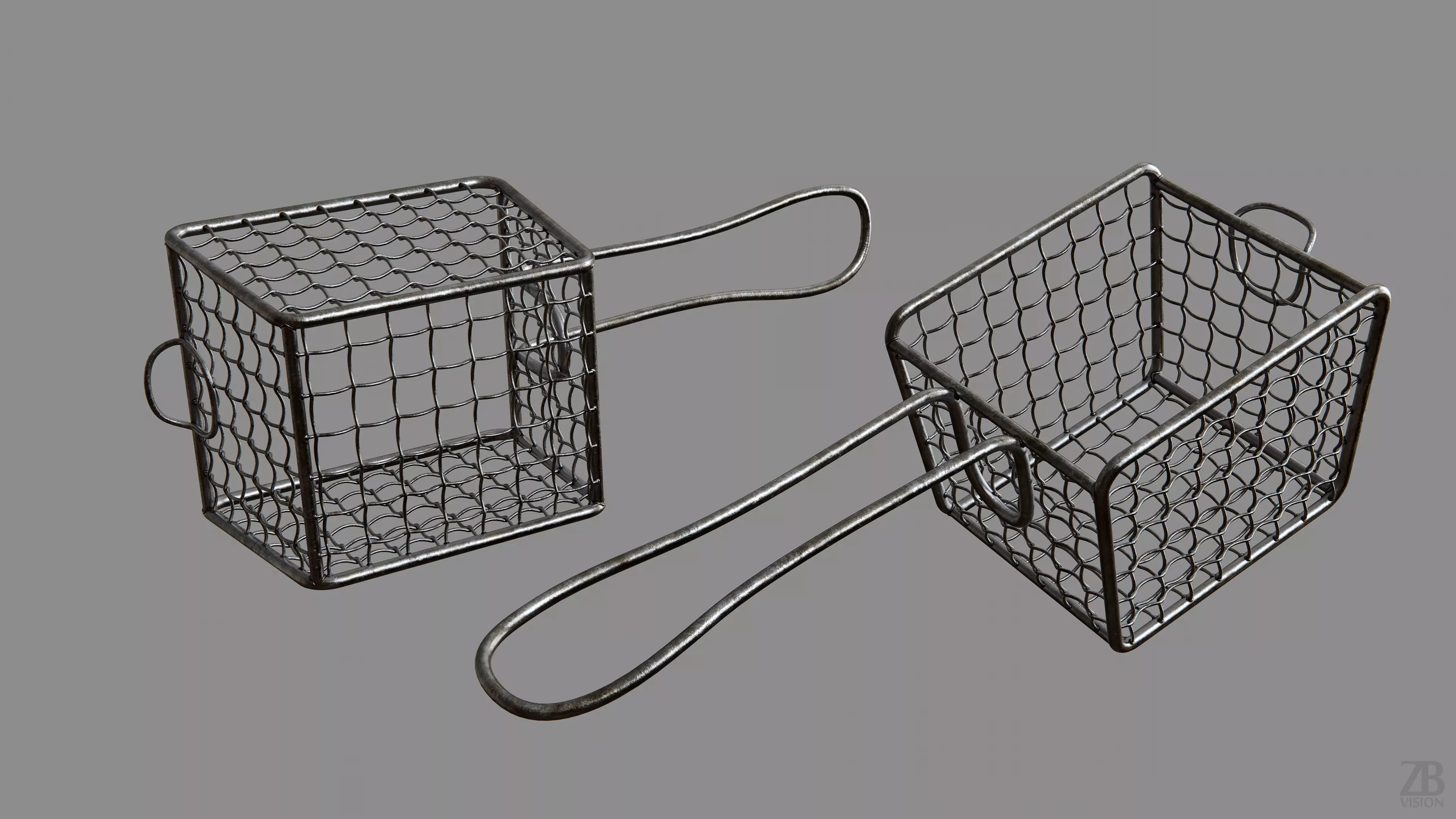 Fries Basket 3D model_9