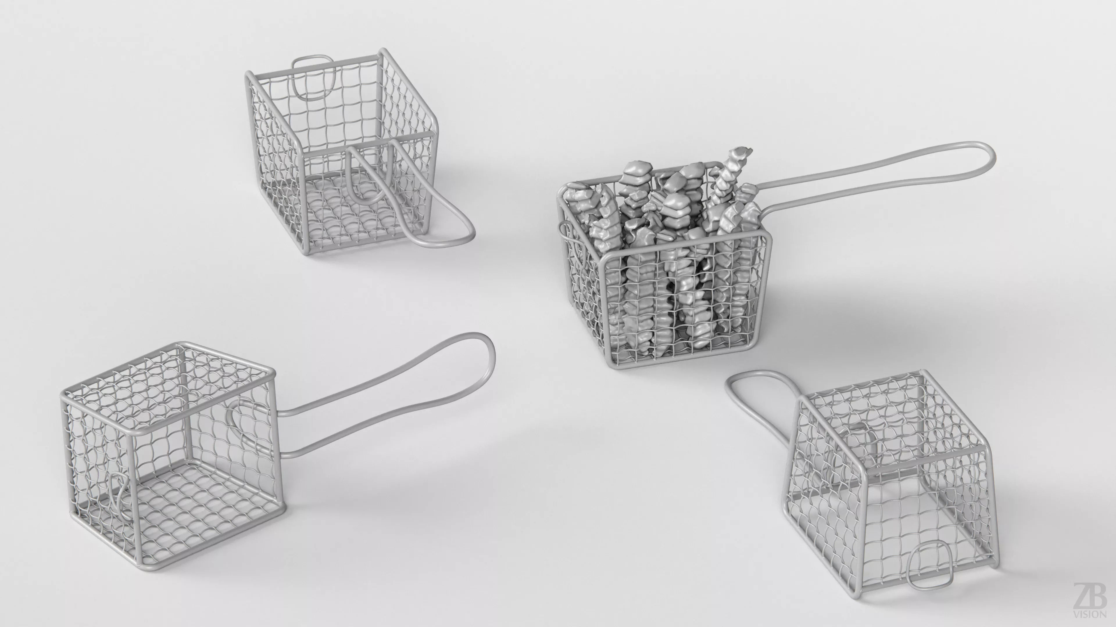 Fries Basket 3D model_3