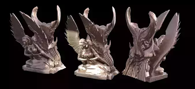 Preying holy Ocean sculpture