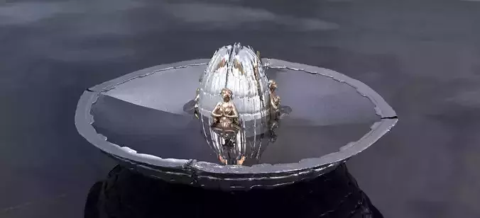 Medieval elegant fountain