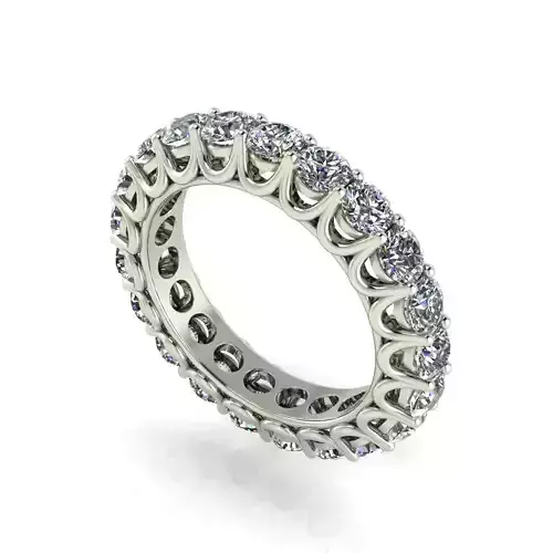 Eternity Band - U-shaped setting wedding ring