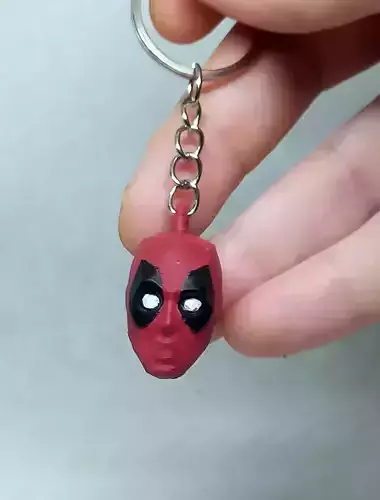 Deadpool keychain Shocked expression version