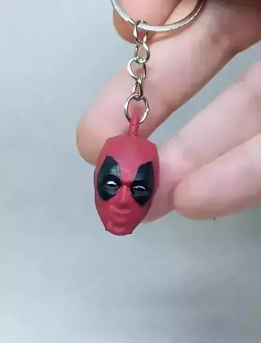Deadpool keychain smiling expression version