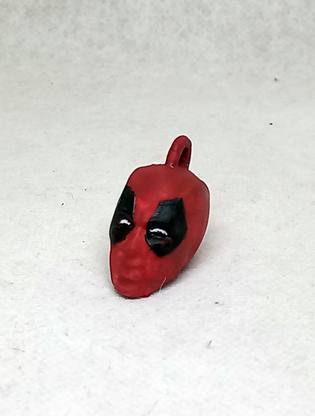 Deadpool keychain smiling expression version 3D print model_2