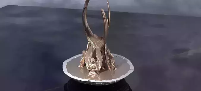 Goddess form water rising