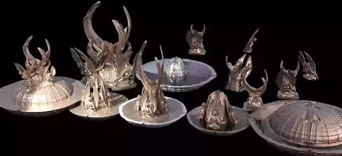 Medieval Ocean sculpted fountain sculpture series collections