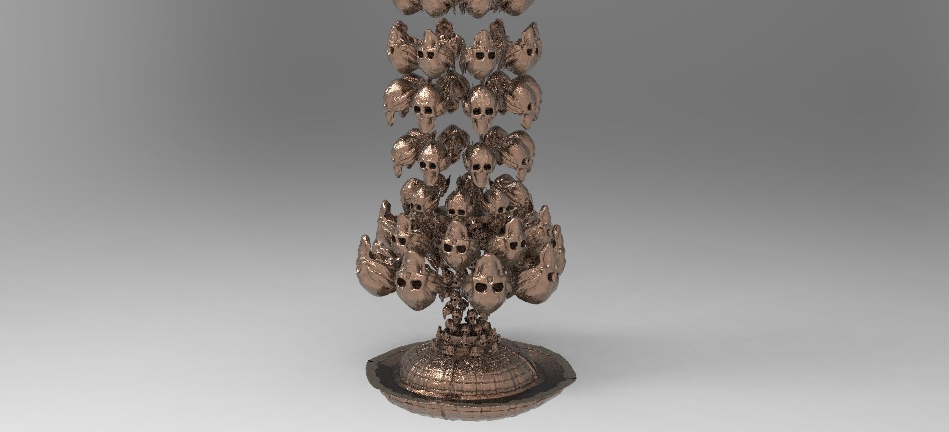 Crypt keeper Scull fountain explosion collection 3D model_2