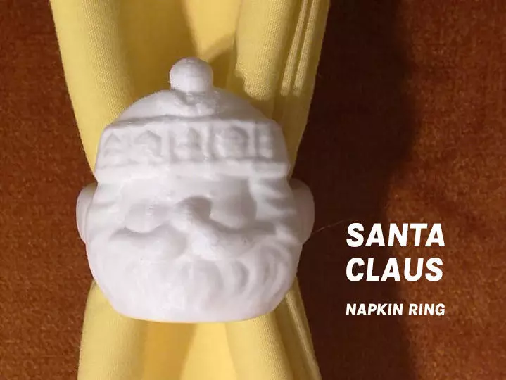 Santa Claus Napkin Ring 3D print model_0