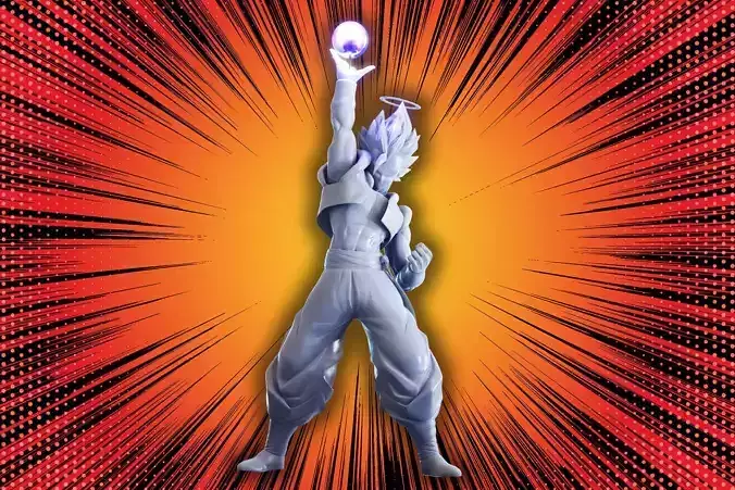 Gogeta Fusion Reborn Soul Punisher LED Ready 3D print model