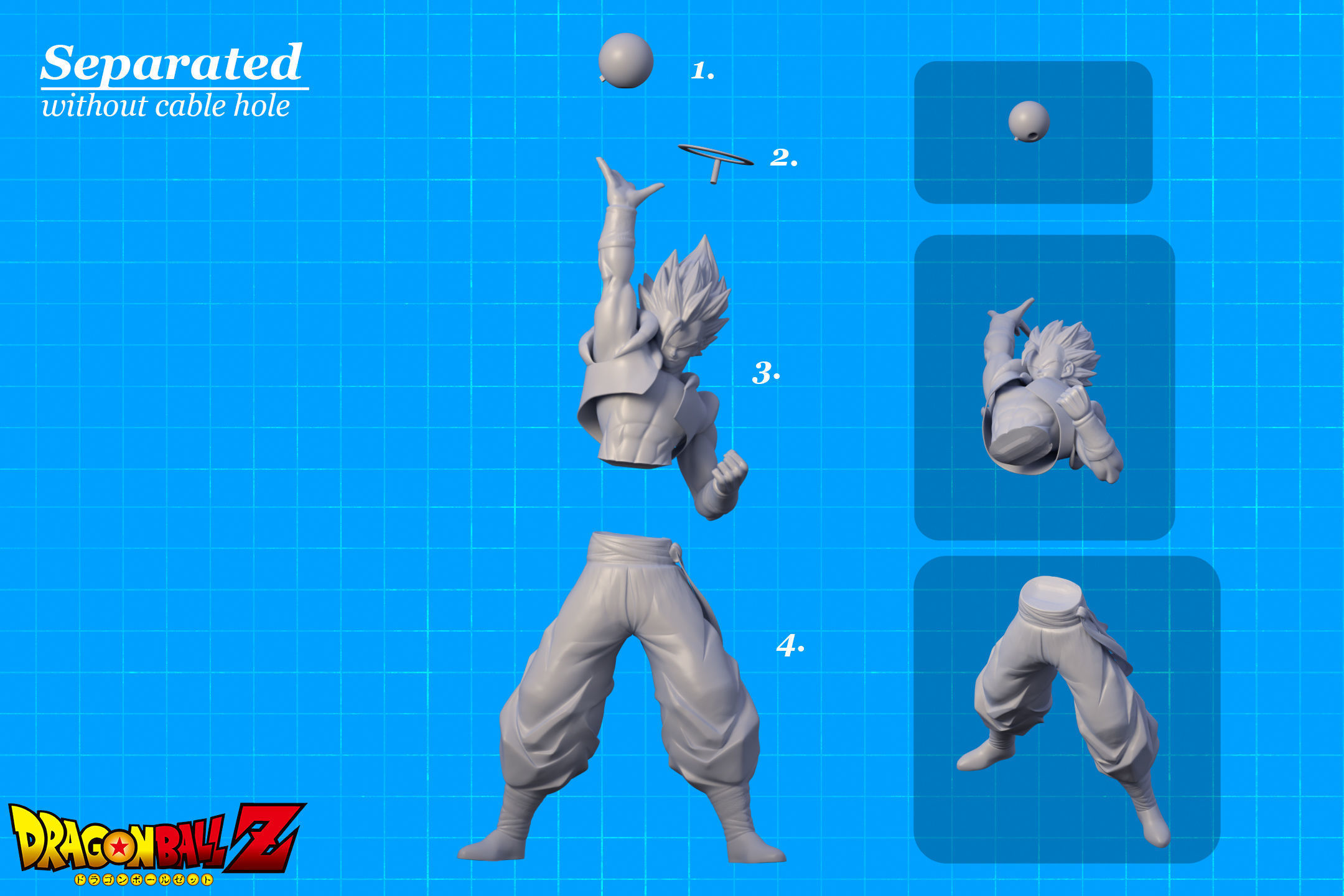 Gogeta Fusion Reborn Soul Punisher LED Ready 3D print model_6
