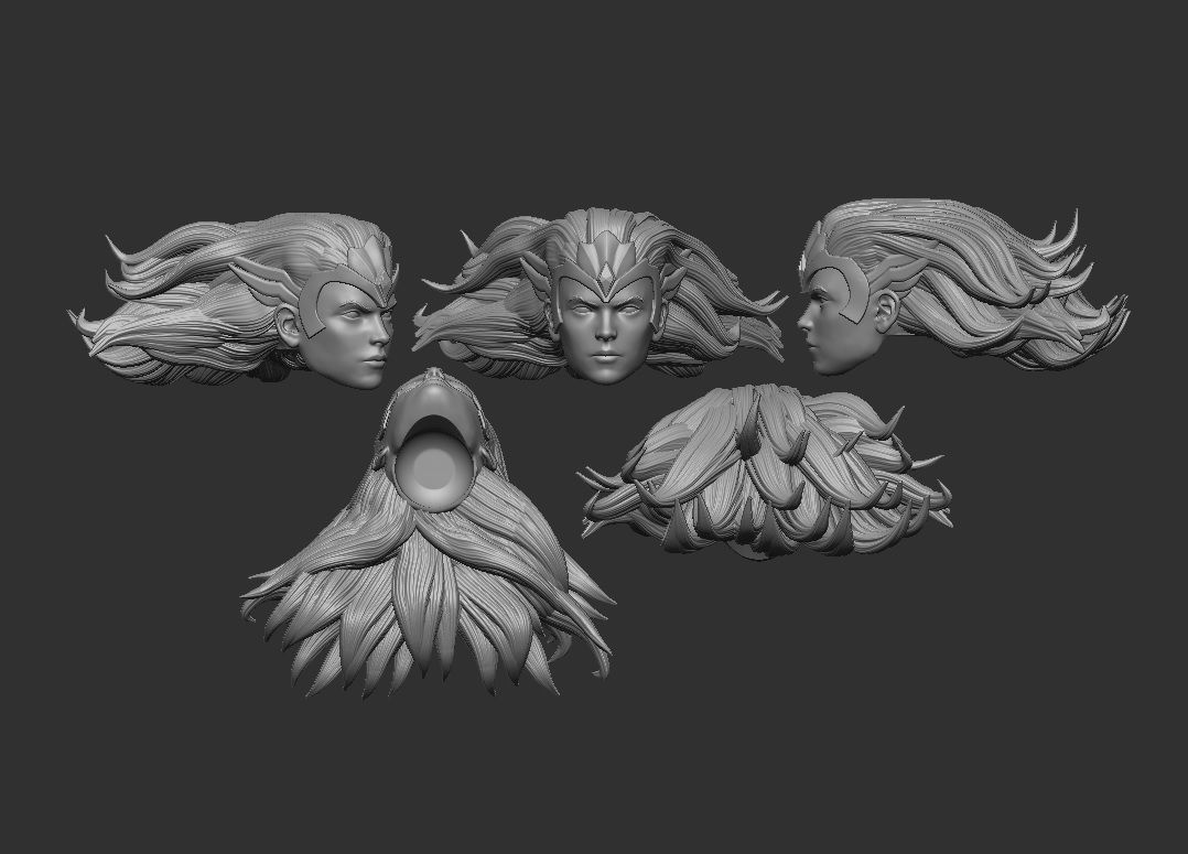Mera - Headsculpt for Action Figures 3D print model 3D print model_1