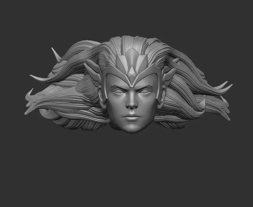 Mera - Headsculpt for Action Figures 3D print model 3D print model_0