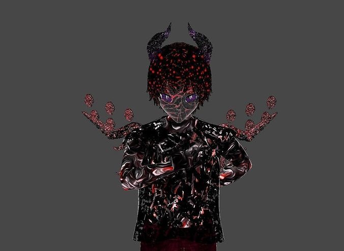 Model super demon extremely mod free 3D model animated rigged | CGTrader