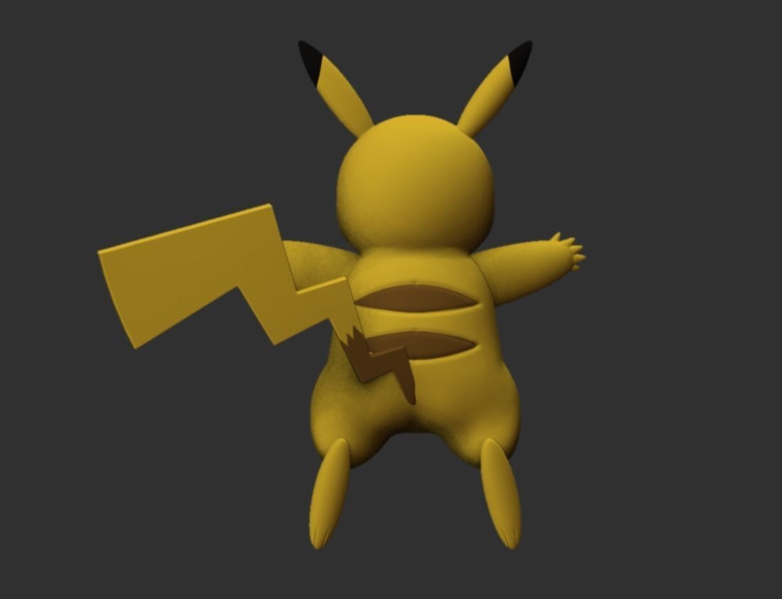 Pikachu Pokemon taxidermy   Free 3D print model_5