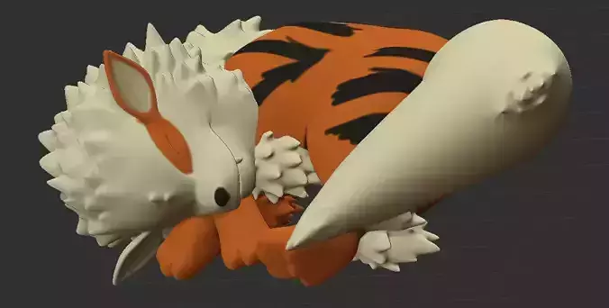 Arcanine Pokemon taxidermy  3D print model