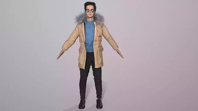 man avatar Low-poly 3D model