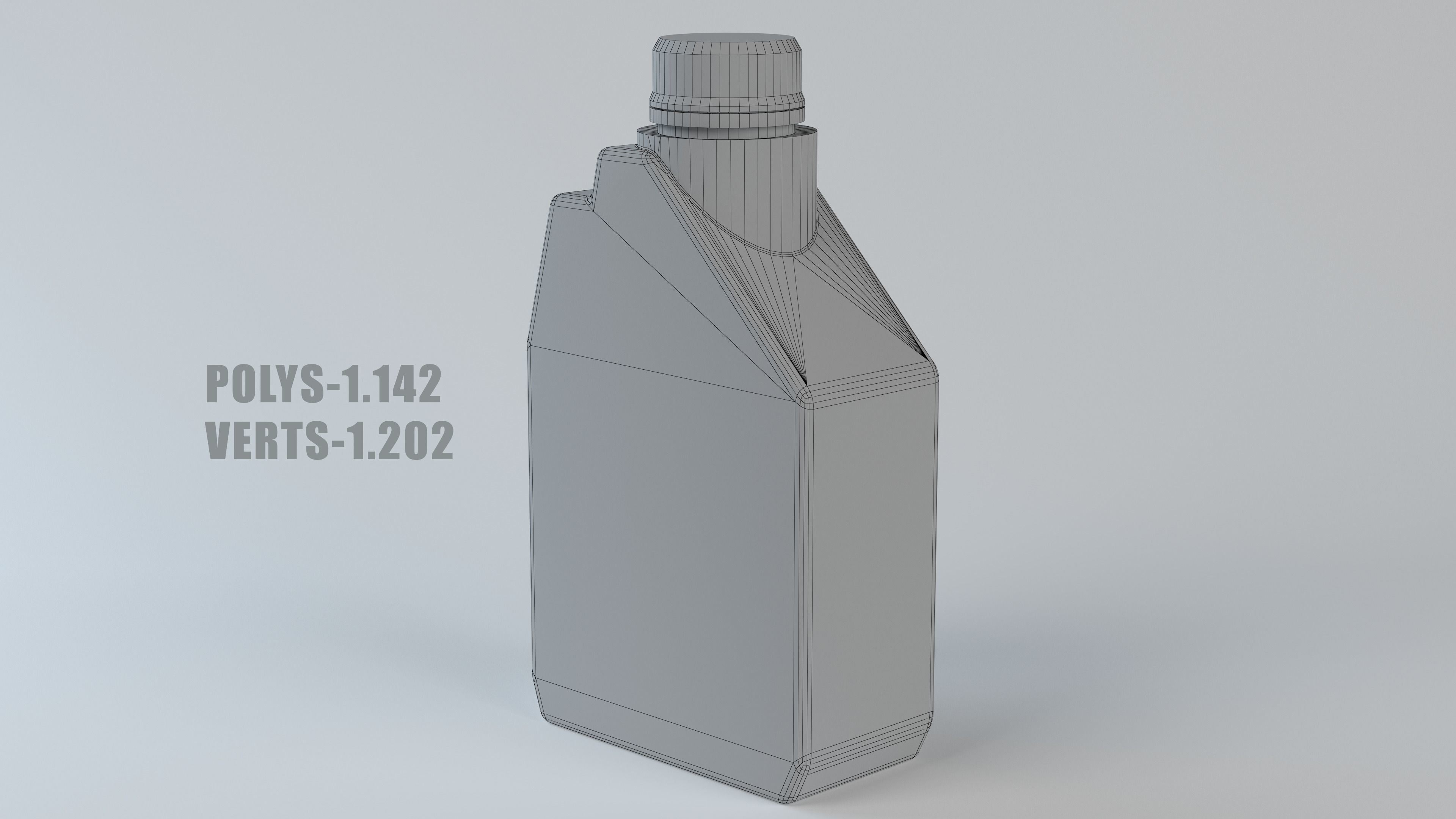 Motor Oil Bottle  Low-poly 3D model_7