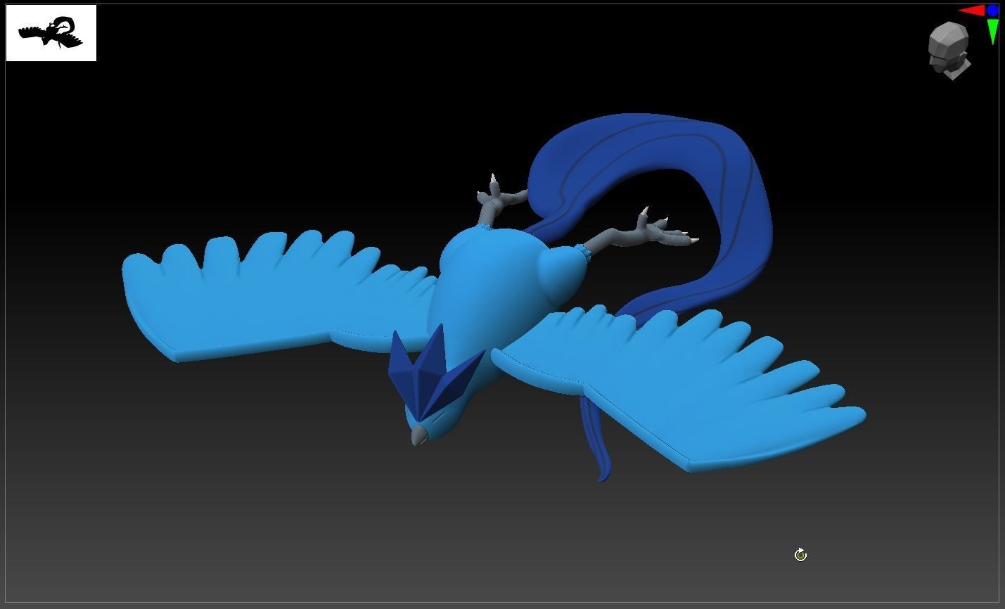 Articuno Pokemon taxidermy  3D print model_1