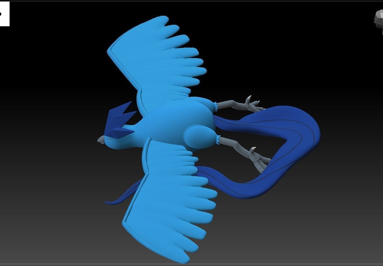 Articuno Pokemon taxidermy  3D print model_2