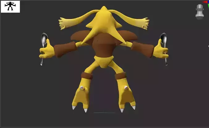 Alakazam Pokemon taxidermy  3D print model