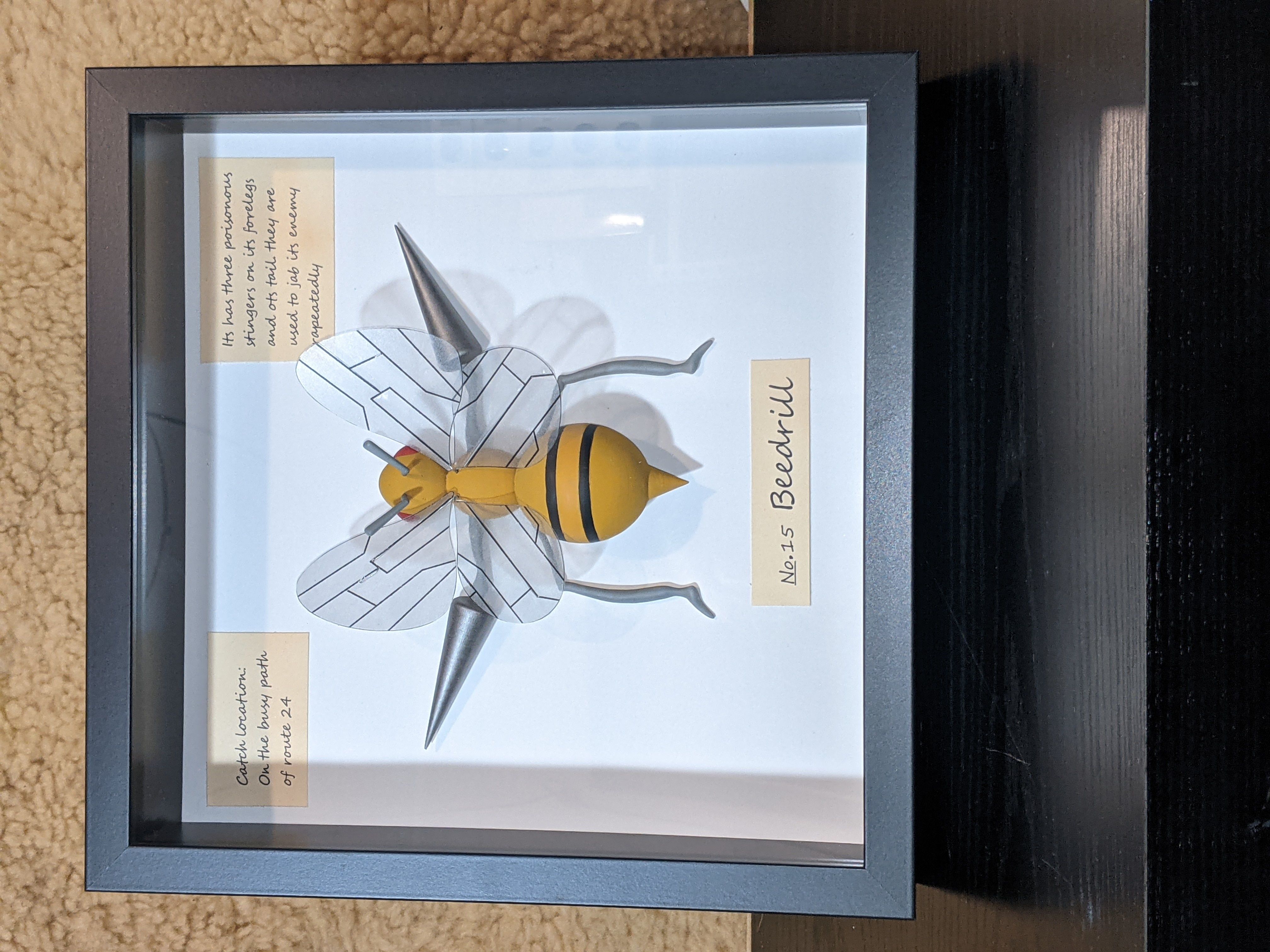 Beedrill Pokemon taxidermy 3D print model_1