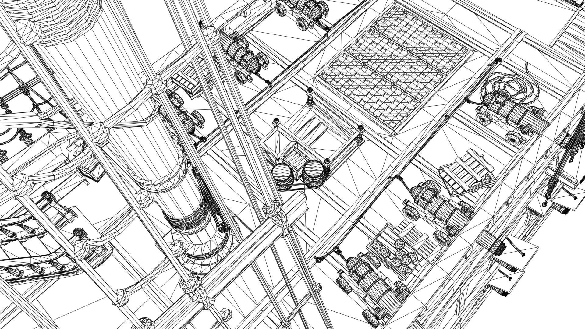 Pirate Ship with PBR Textures 3D model_6