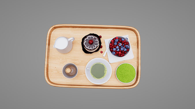 matcha food Low-poly 3D model 3
