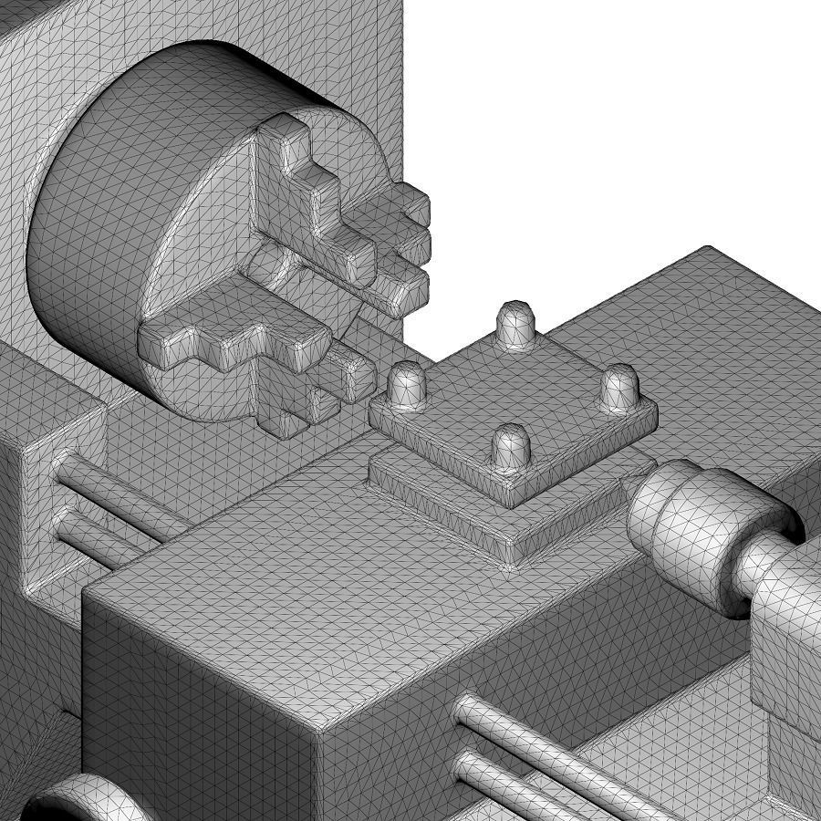 Engineering Lathe Toy 3D model_6