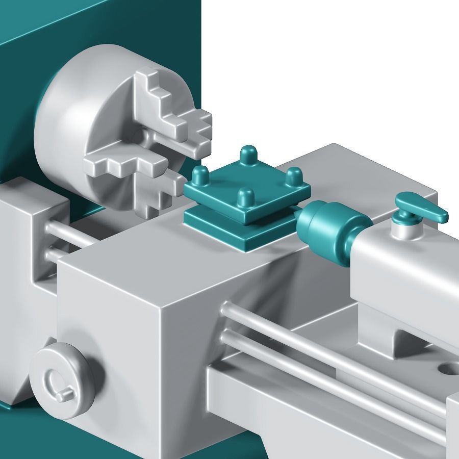 Engineering Lathe Toy 3D model_4