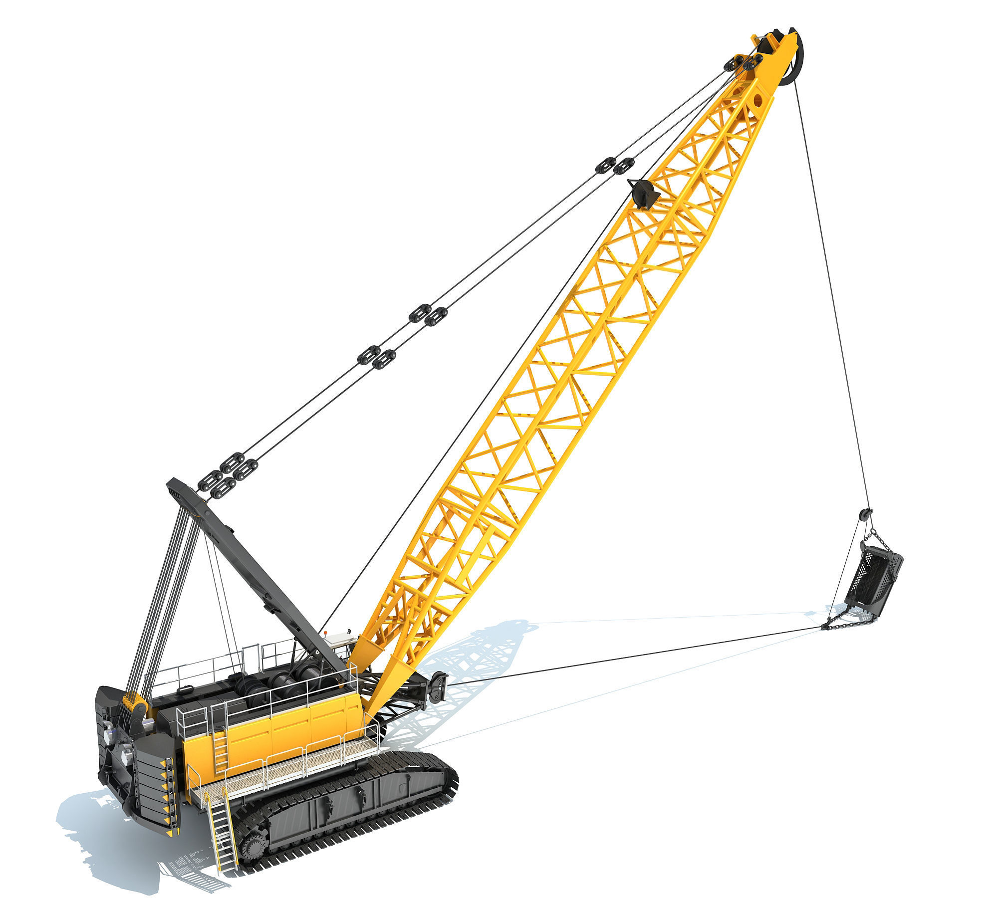 Mining Dragline Excavator 3D model_5