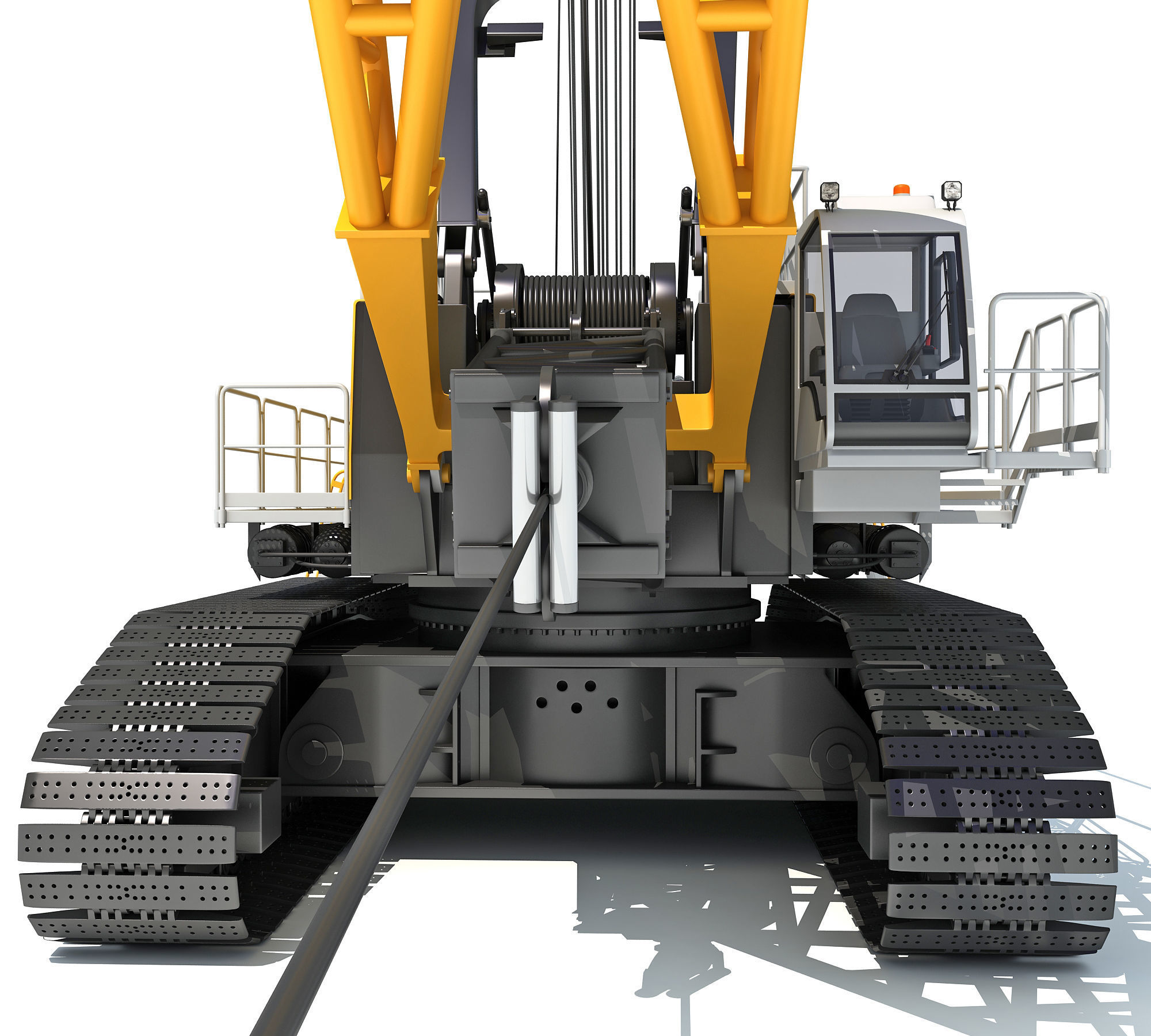 Mining Dragline Excavator 3D model_16