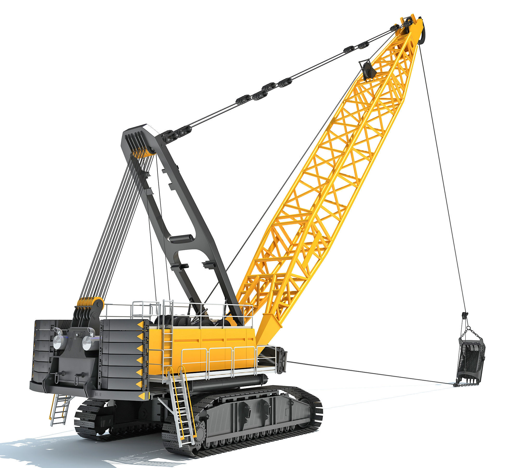Mining Dragline Excavator 3D model_4