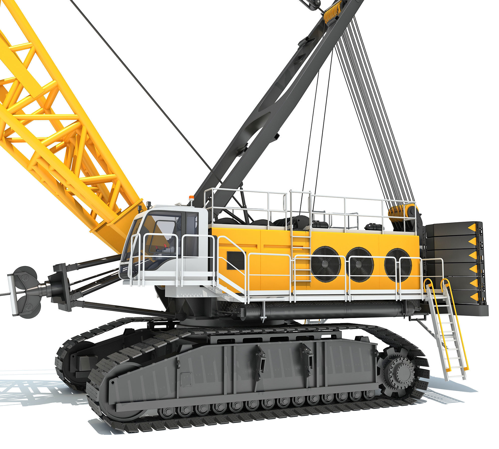 Mining Dragline Excavator 3D model_11