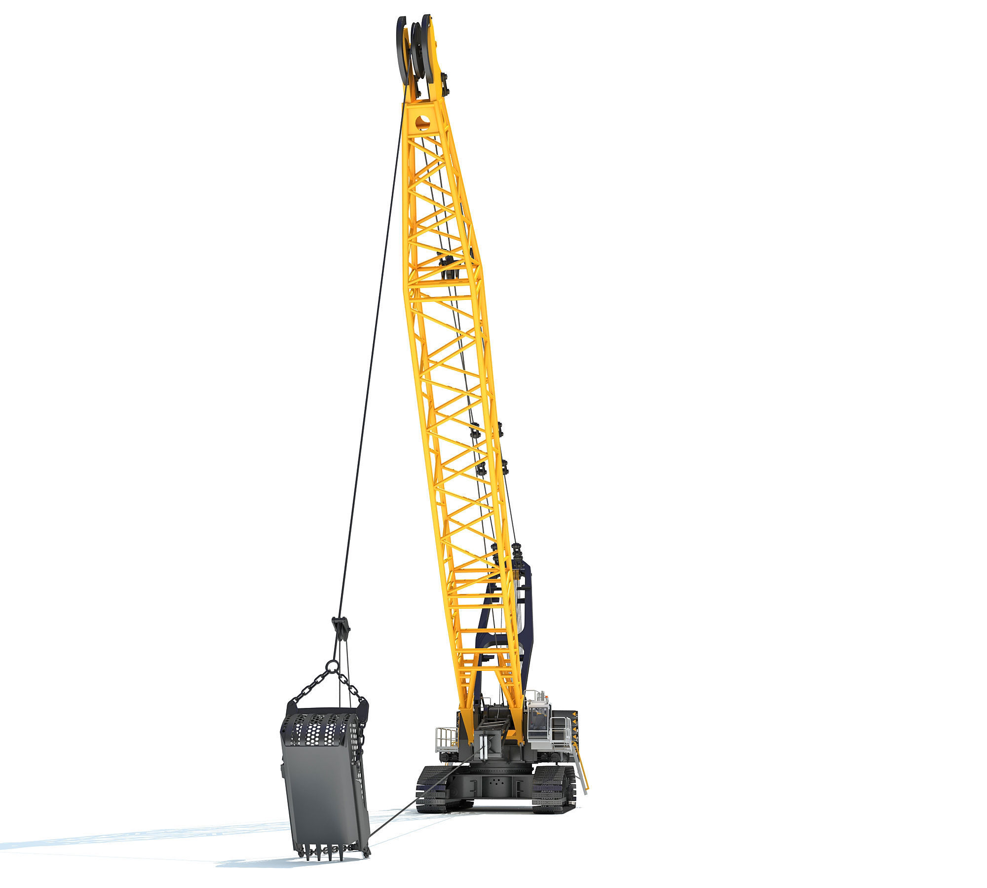 Mining Dragline Excavator 3D model_8