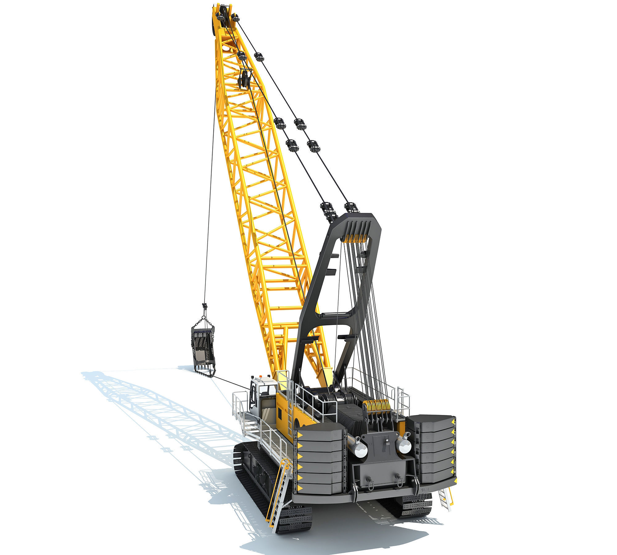 Mining Dragline Excavator 3D model_3