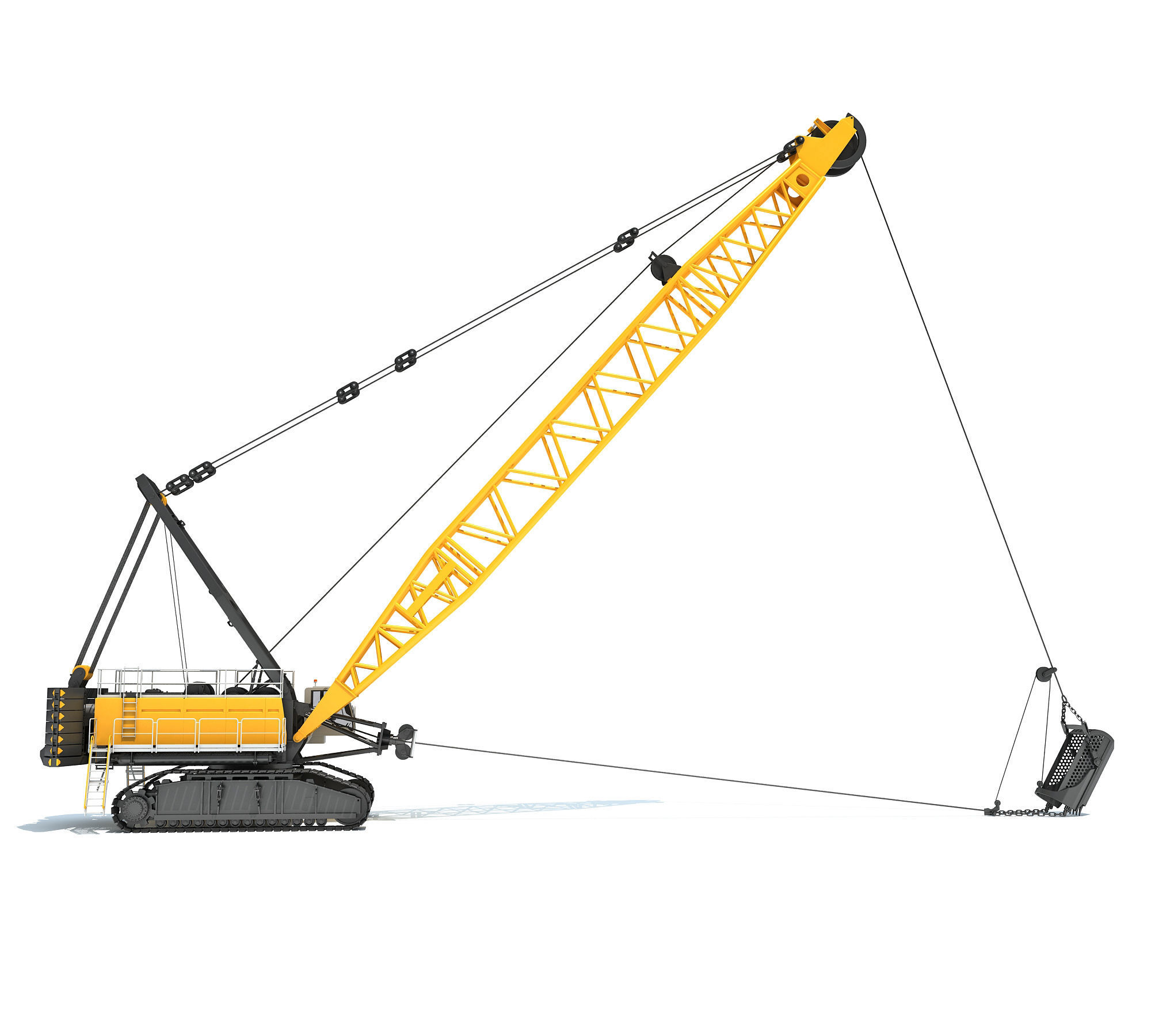 Mining Dragline Excavator 3D model_6
