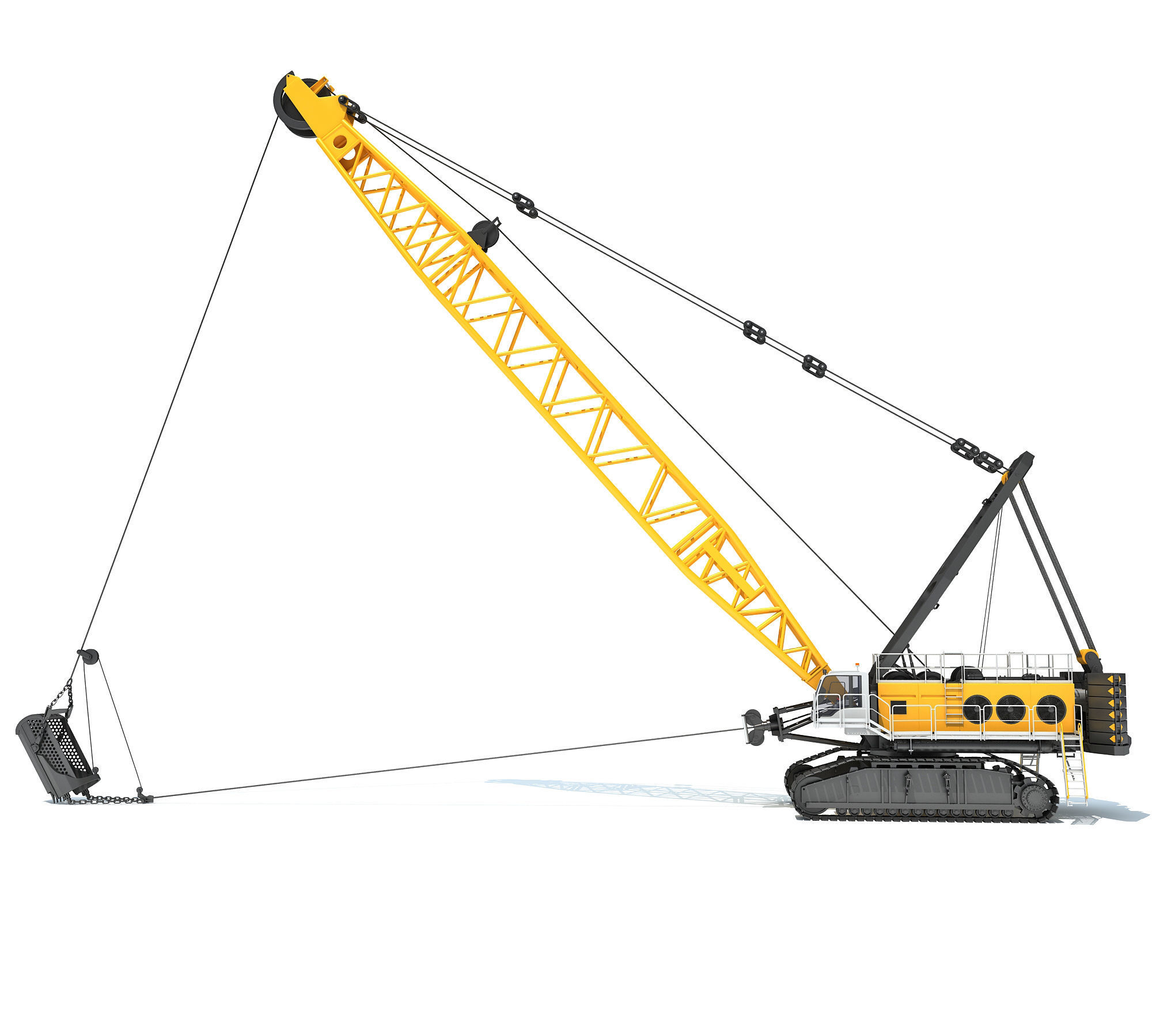 Mining Dragline Excavator 3D model_9