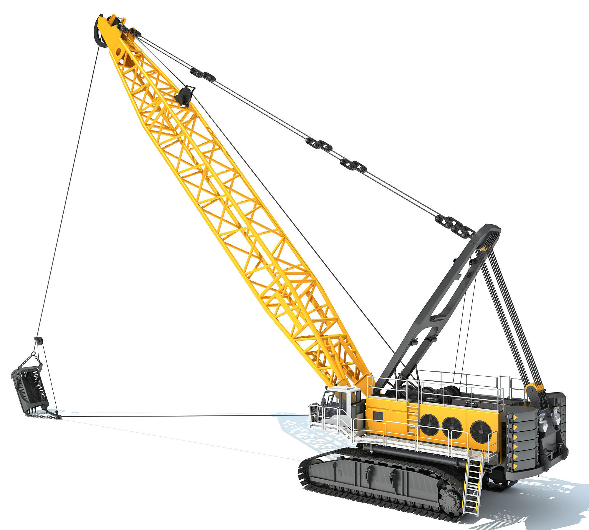 Mining Dragline Excavator 3D model_2