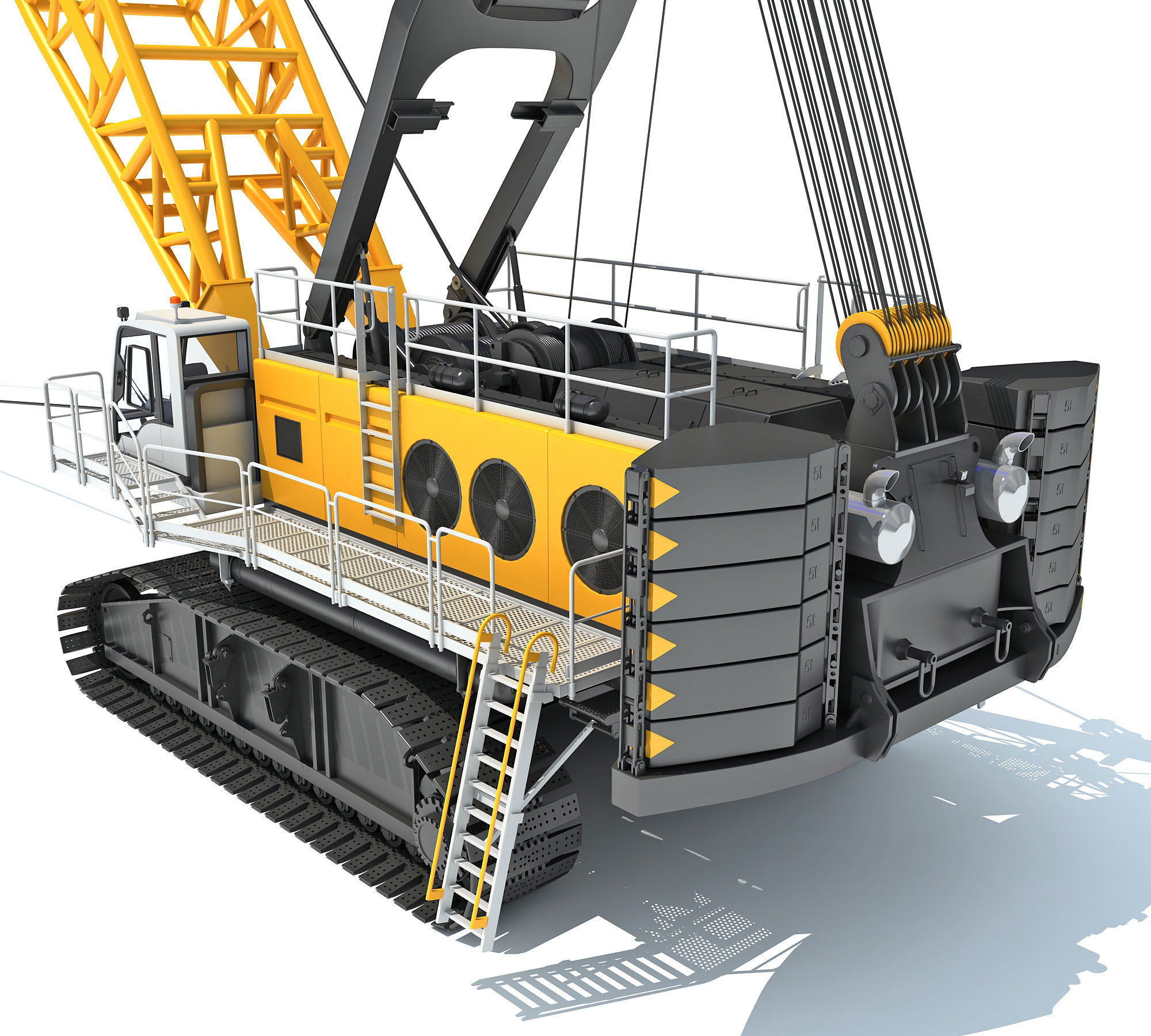 Mining Dragline Excavator 3D model_12