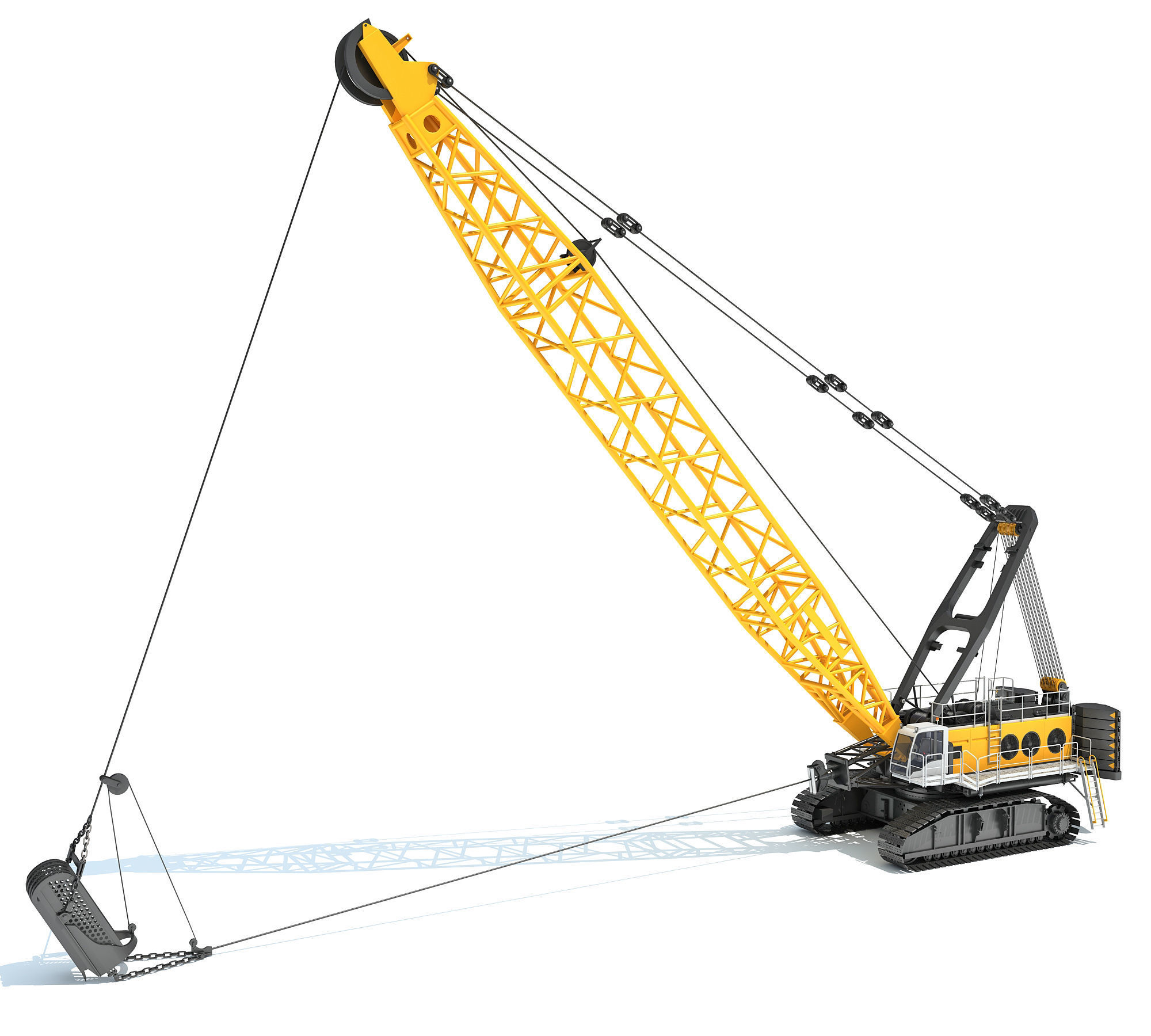 Mining Dragline Excavator 3D model_1