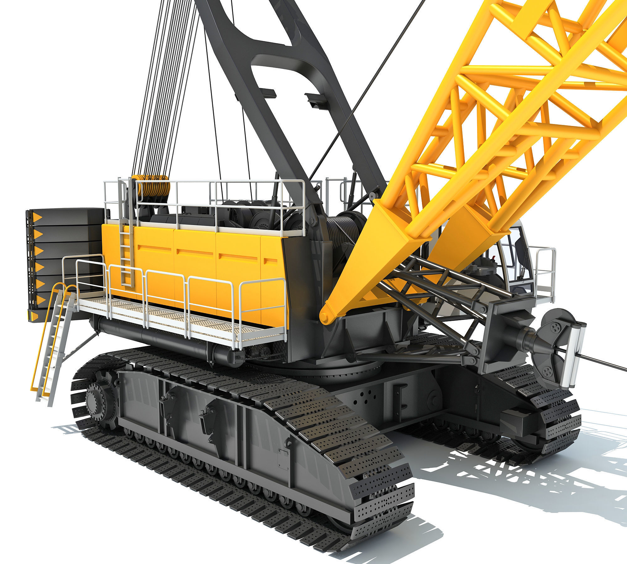 Mining Dragline Excavator 3D model_15