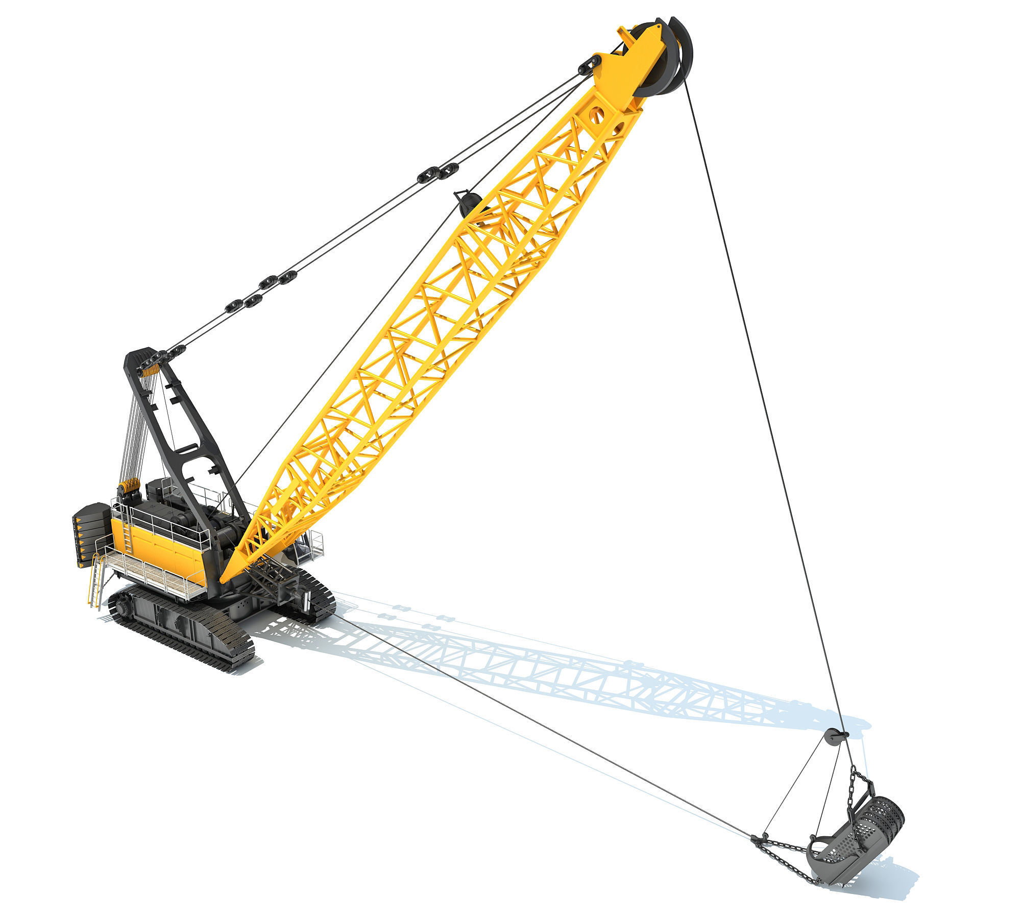 Mining Dragline Excavator 3D model_7