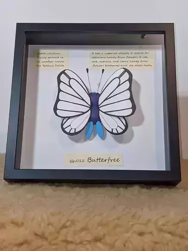 Butterfree and Caterpie Pokemon taxidermy pack 3D print model