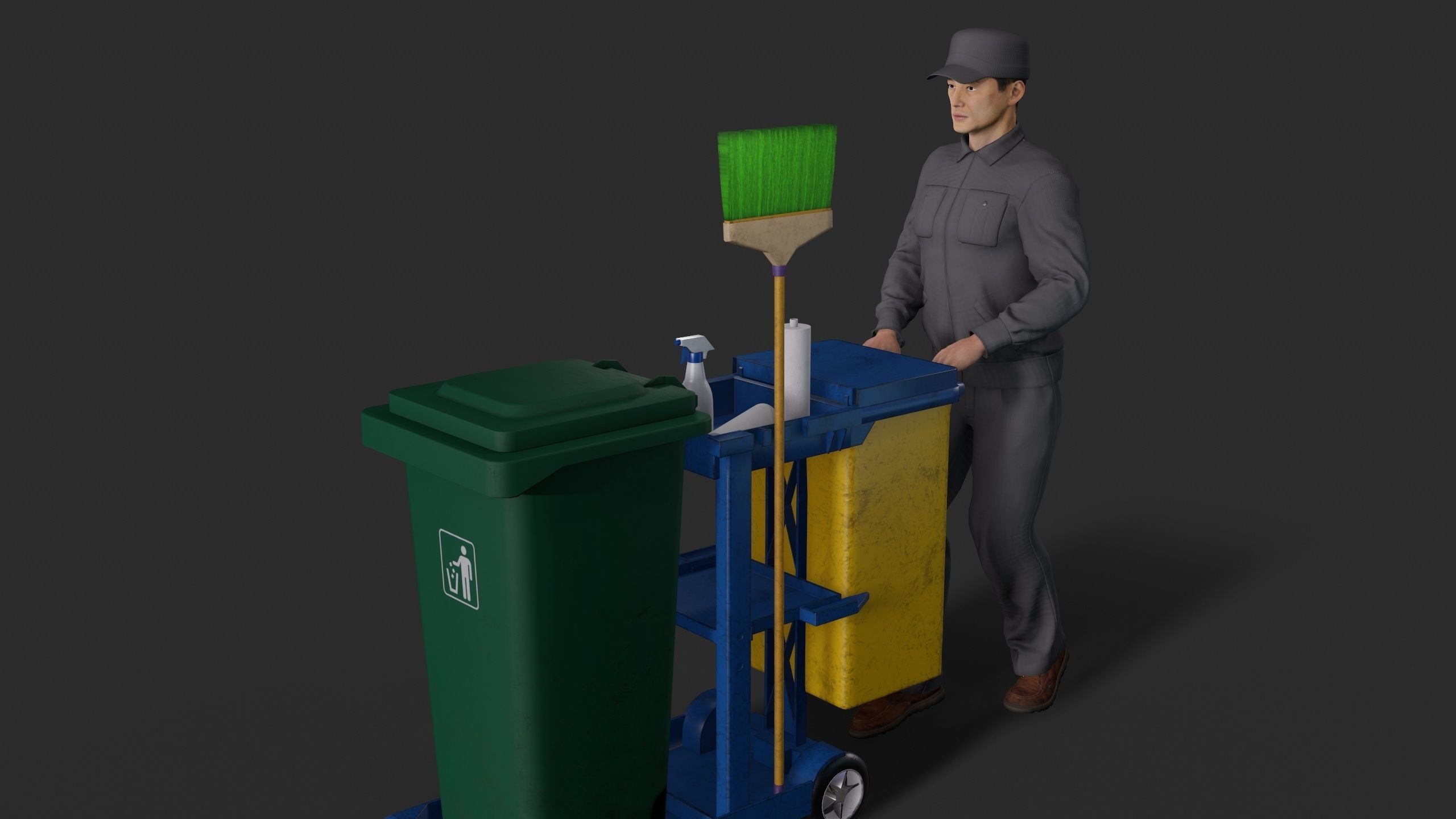 cleaner Low-poly 3D model_3