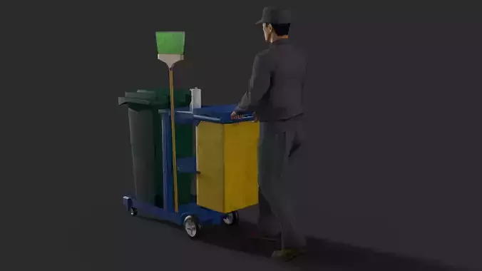 cleaner Low-poly 3D model
