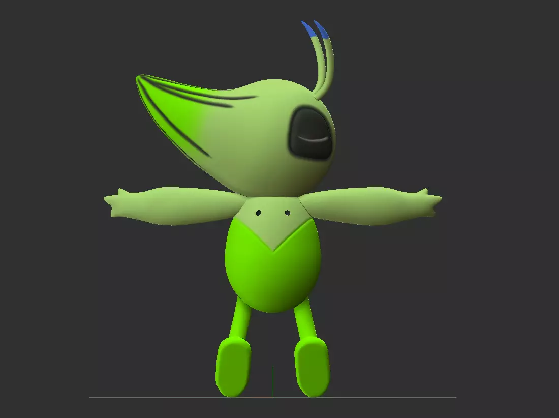 Celebi Pokemon taxidermy 3D print model